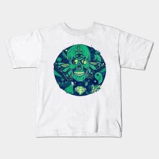 Ngreen Skull Circle of Humanity Kids T-Shirt